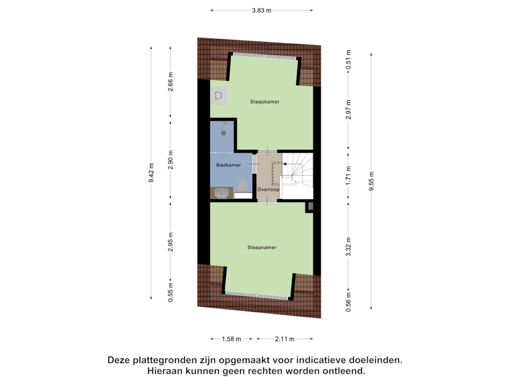 View floorplan of Tweede Verdieping of Mauritsstraat 41