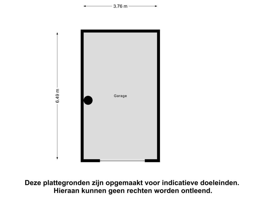 View floorplan of Garage of Poortmolen 94