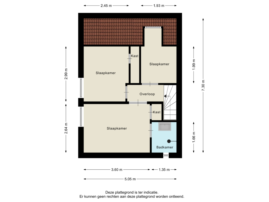 Bekijk plattegrond van Eerste verdieping van Meidoornlaan 10