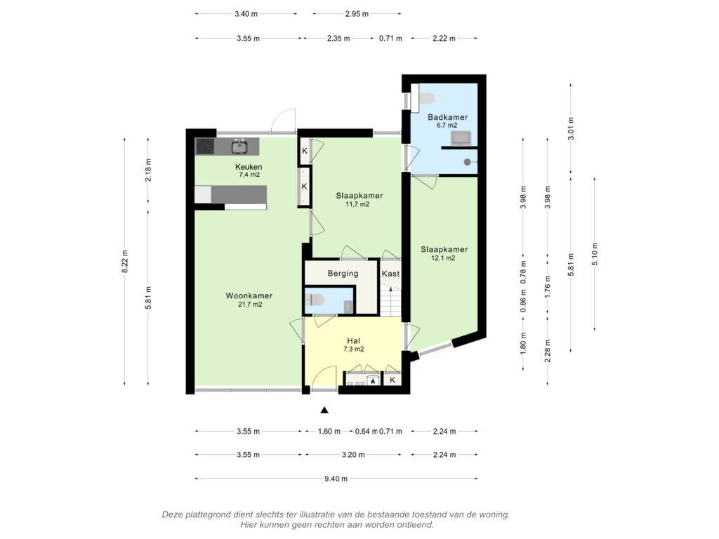 Bekijk plattegrond van Begane Grond van Roosevelthof 7