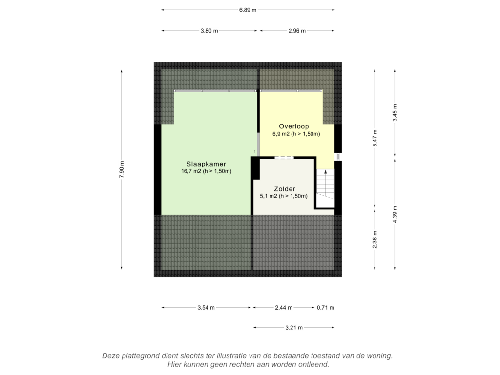 Bekijk plattegrond van Verdieping van Roosevelthof 7