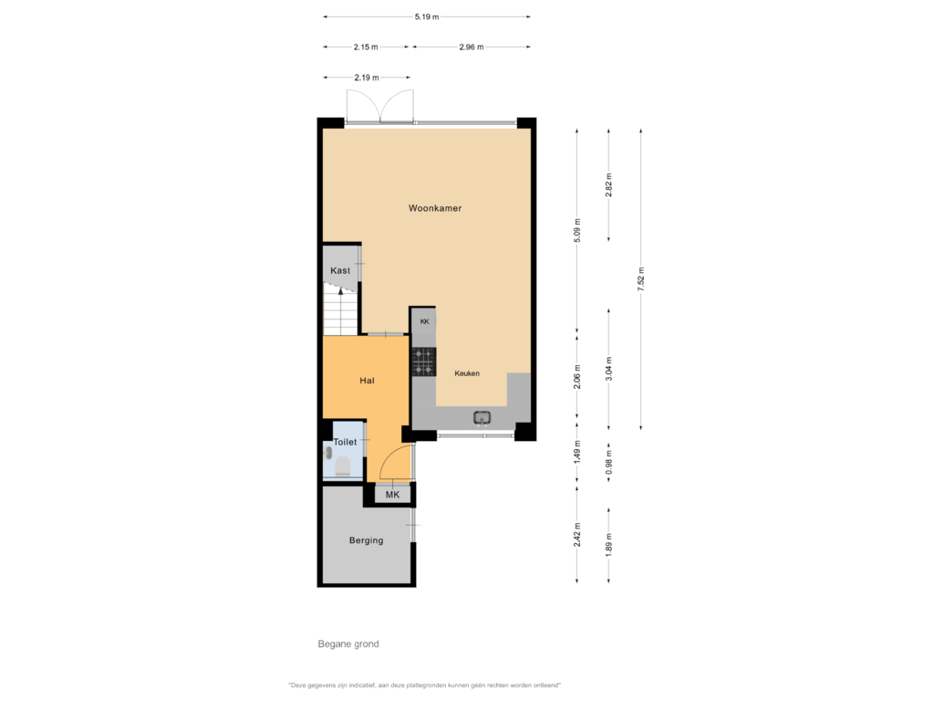 Bekijk plattegrond van Begane grond van Stuiverakker 4