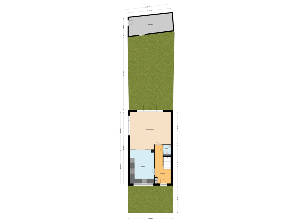 View floorplan of Situatie of De Sonnavillestraat 22