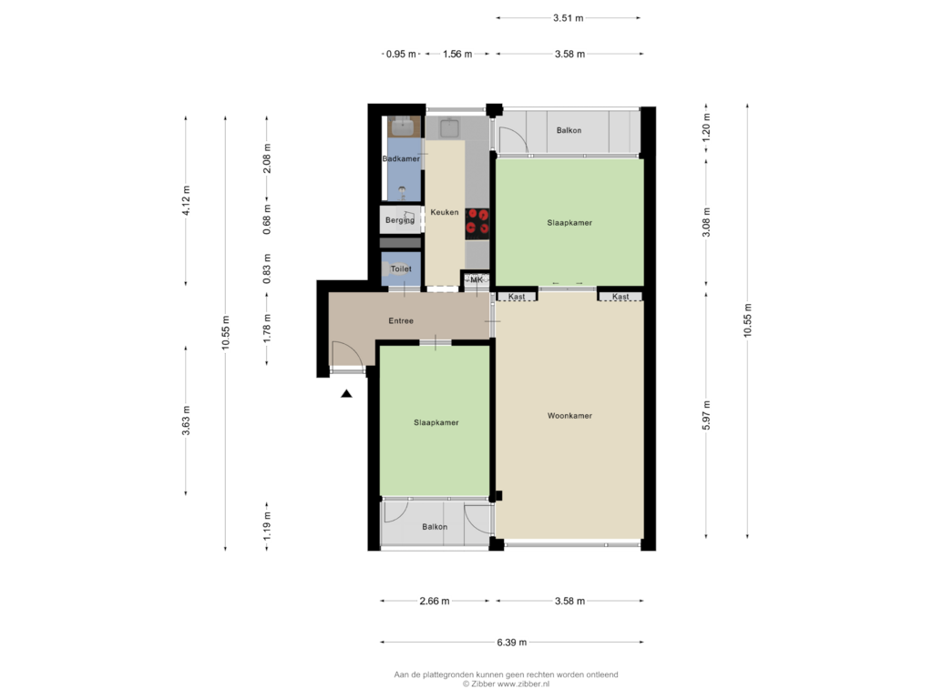 Bekijk plattegrond van Appartement van Multatulistraat 98