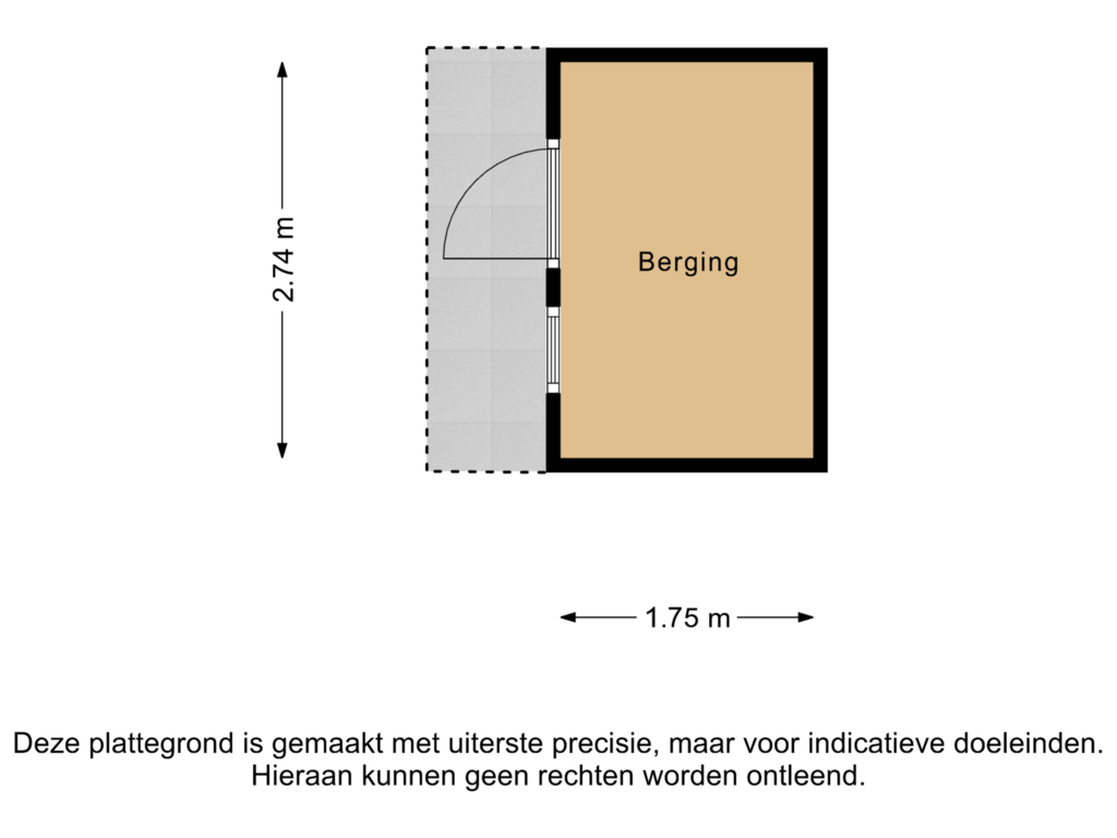 View floorplan of Berging of Botter 42 9