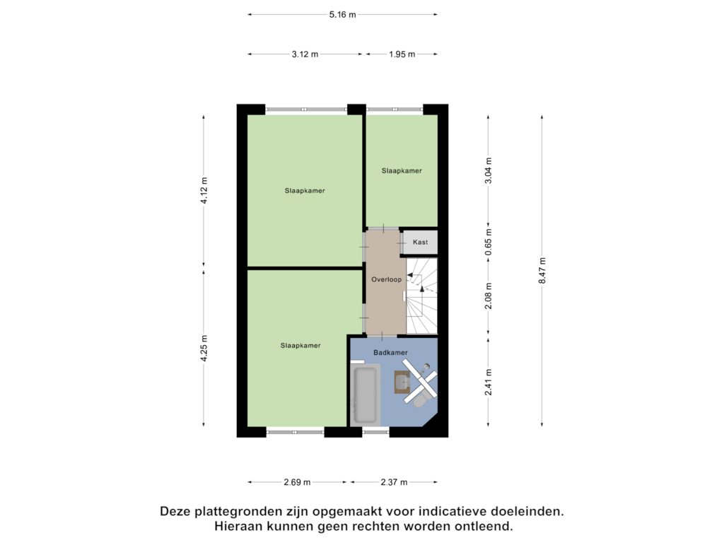 Bekijk plattegrond van Eerste Verdieping van Alkmaarsingel 166