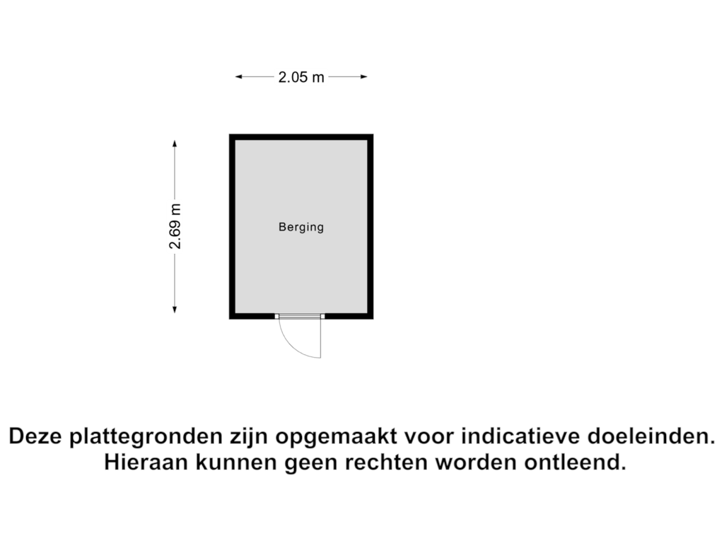 Bekijk plattegrond van Berging van Alkmaarsingel 166