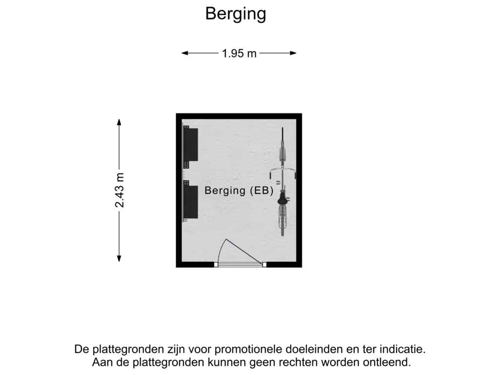 View floorplan of Berging of Waalbandijk 135