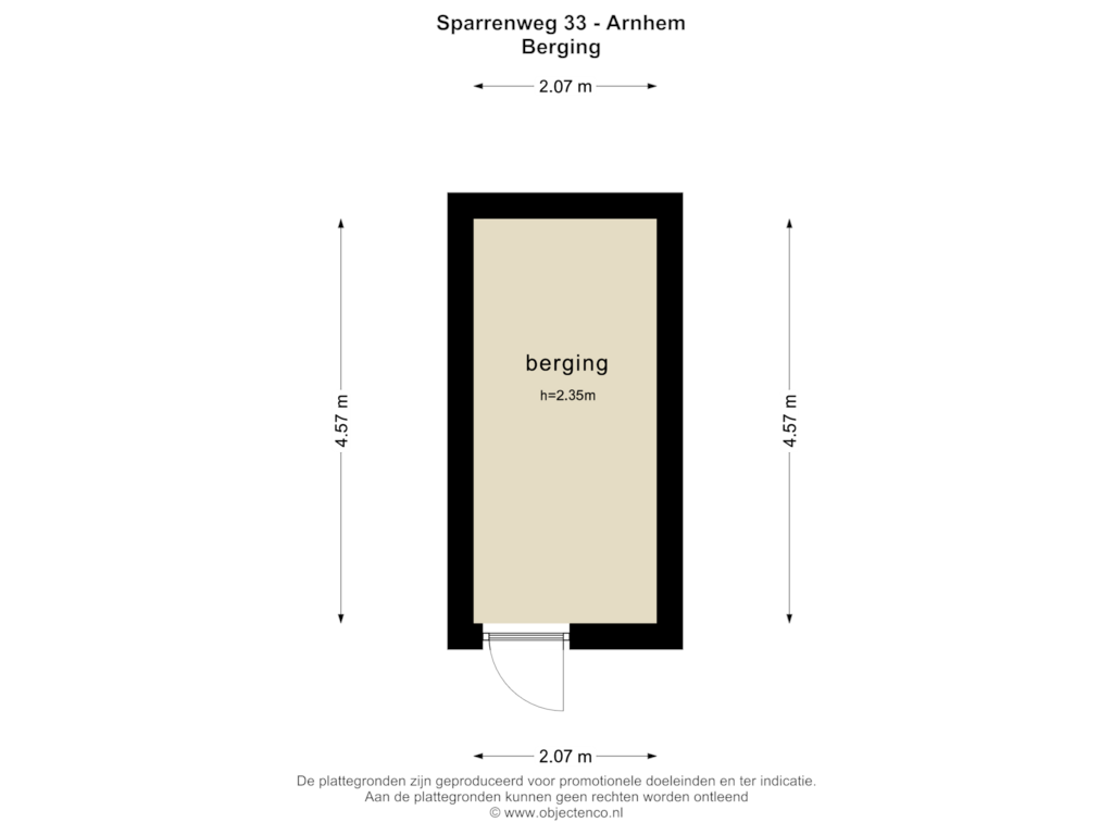 Bekijk plattegrond van BERGING van Sparrenweg 33