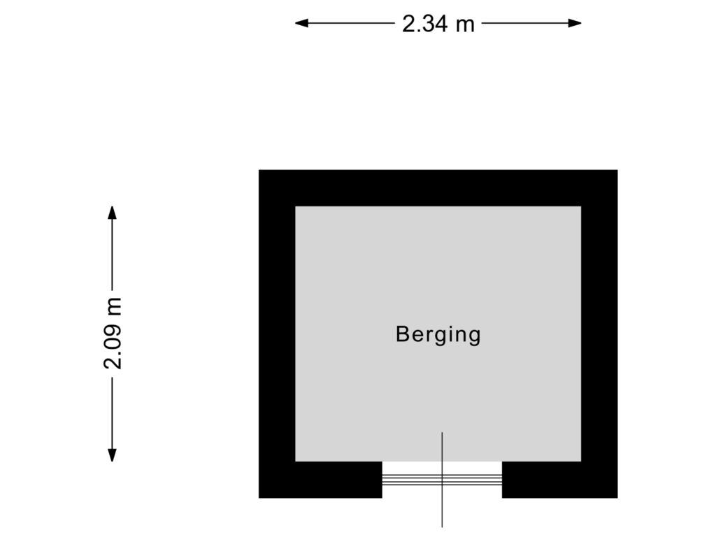 View floorplan of Berging of Mariagardestraat 417