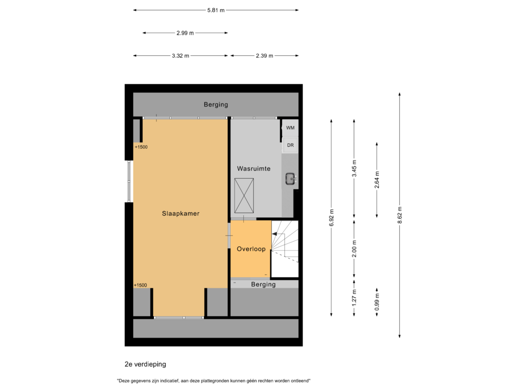 Bekijk plattegrond van 2e verdieping van Titanialaan 21