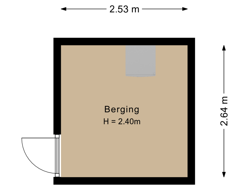 Bekijk plattegrond van Berging van Plantage 99