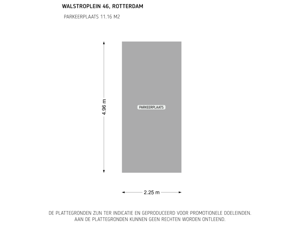 Bekijk plattegrond van parkeerplaats van Walstroplein 46