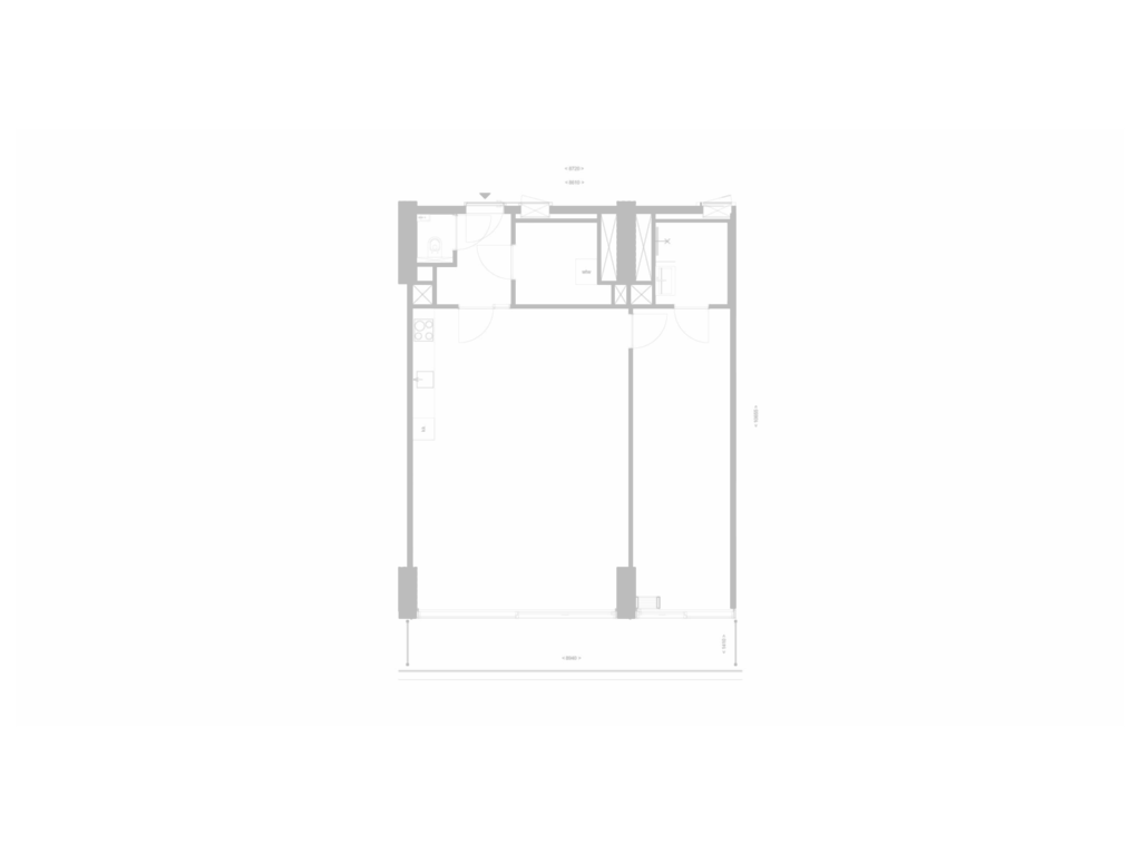 View floorplan of First floor of Flexibele loft 90 m2 (Bouwnr. 2)