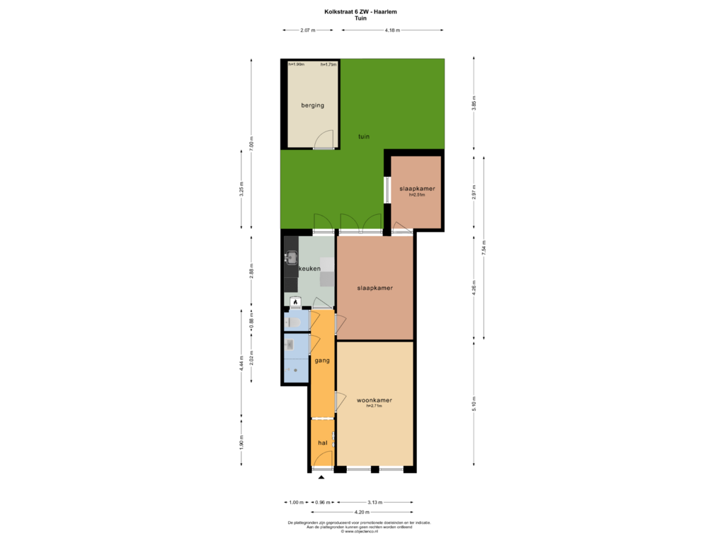 Bekijk plattegrond van TUIN van Kolkstraat 6-ZW