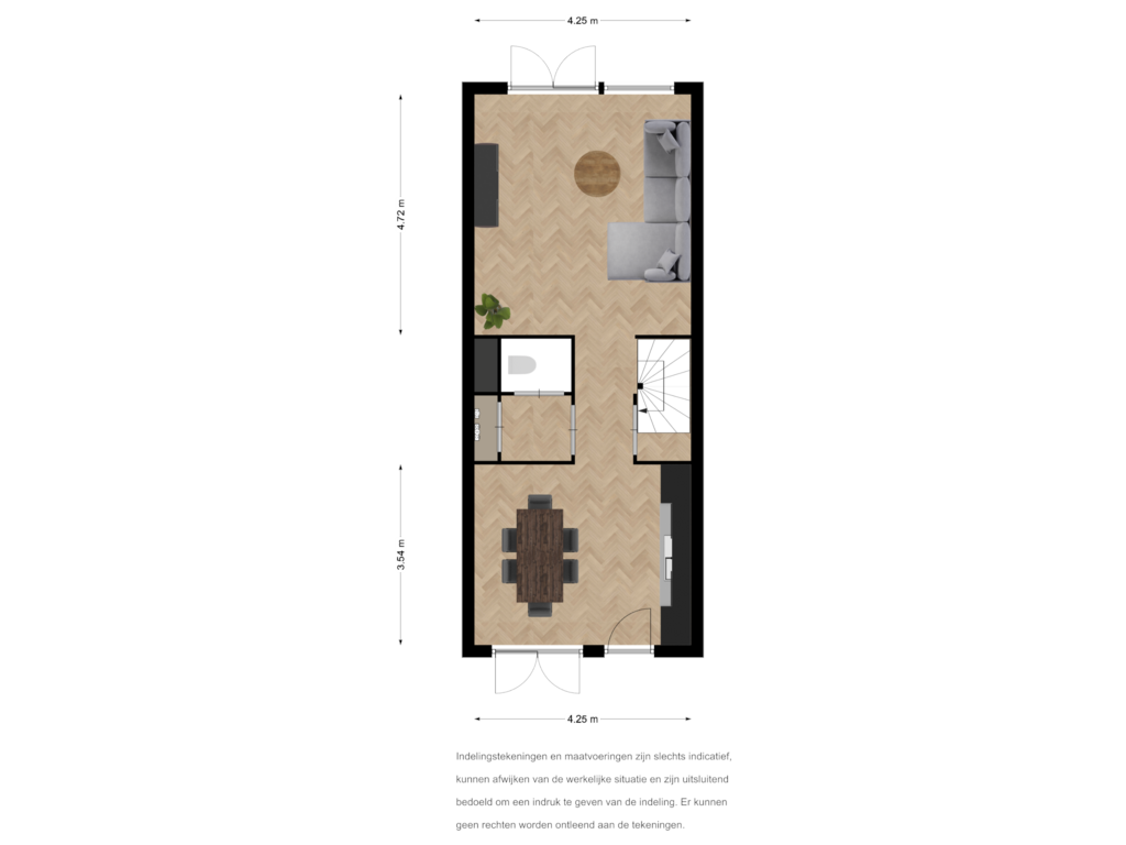 View floorplan of First floor of Warmoldstraat 45-A