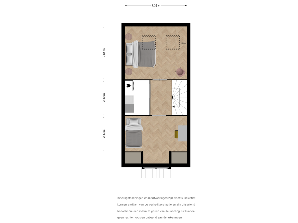 View floorplan of Floor 2 of Warmoldstraat 45-A