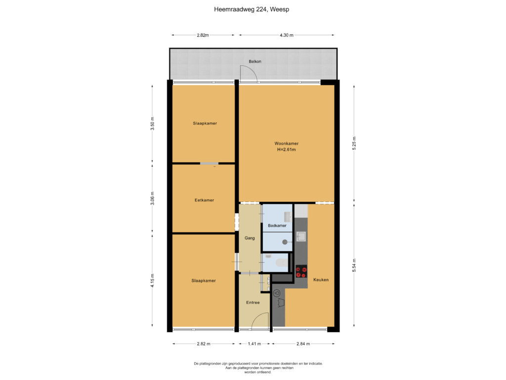 View floorplan of Verdieping of Heemraadweg 224