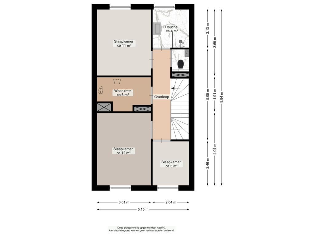 Bekijk plattegrond van Eerste verdieping van Grunostraat 9