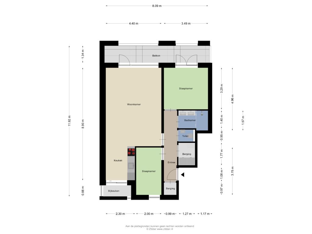 Bekijk plattegrond van Appartement van Veldje 16-C