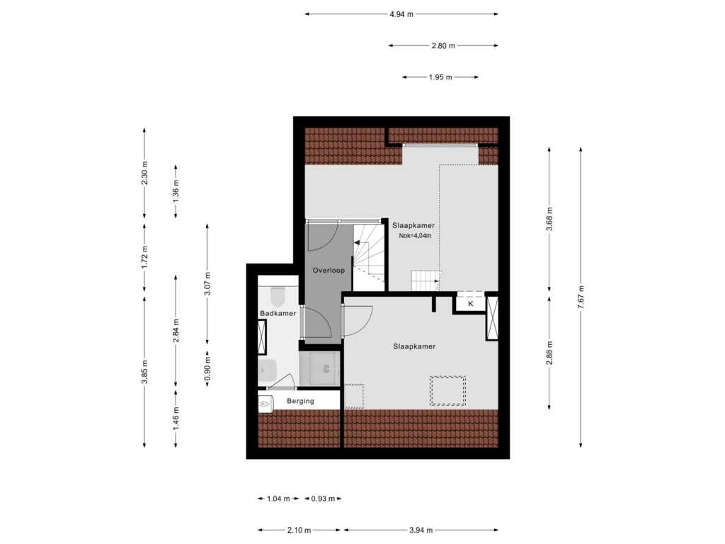 Bekijk plattegrond van 3e Verdieping van Waterloostraat 52-C