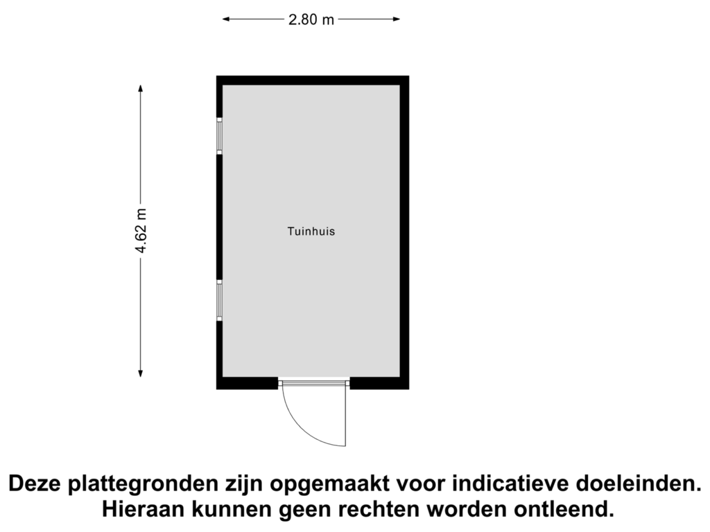 View floorplan of Tuinhuis of Bergenvaarderstraat 29