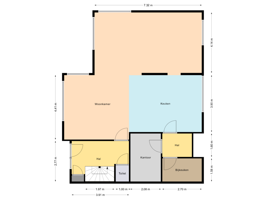 View floorplan of Begane grond of Noordeindseweg 308-A