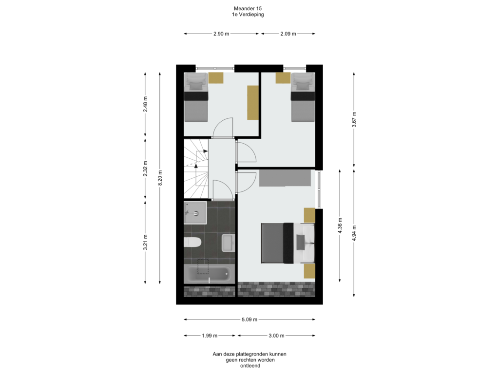 View floorplan of 1e Verdieping of Meander 15