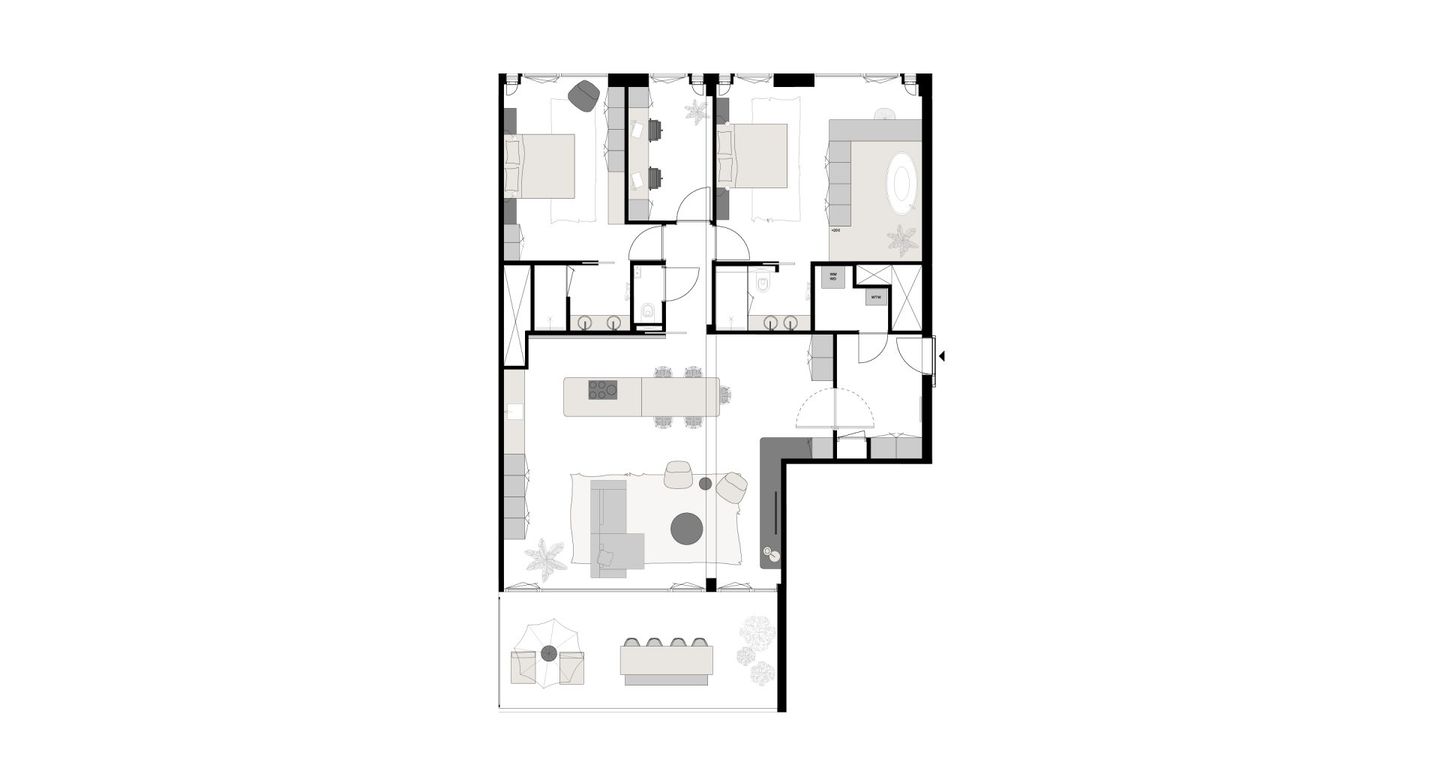 Foto 10 van Panorama-appartement type D2 (Bouwnr. 8)