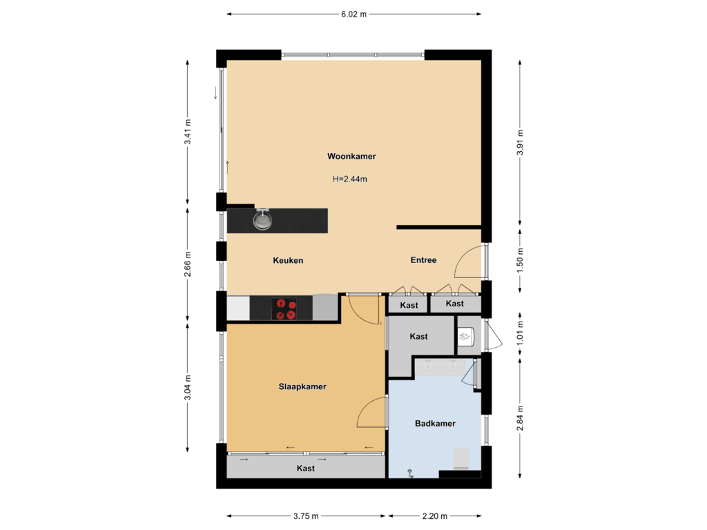 View floorplan of First floor of Arkenpark De Plashoeve 7