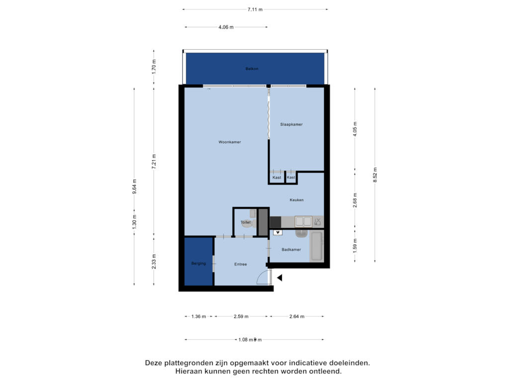 Bekijk plattegrond van Appartement van Burgemeester D. Kooimanweg 619