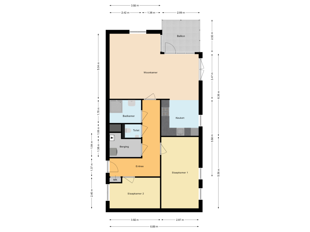 Bekijk plattegrond van Appartement van Prins Mauritsplein 30-13