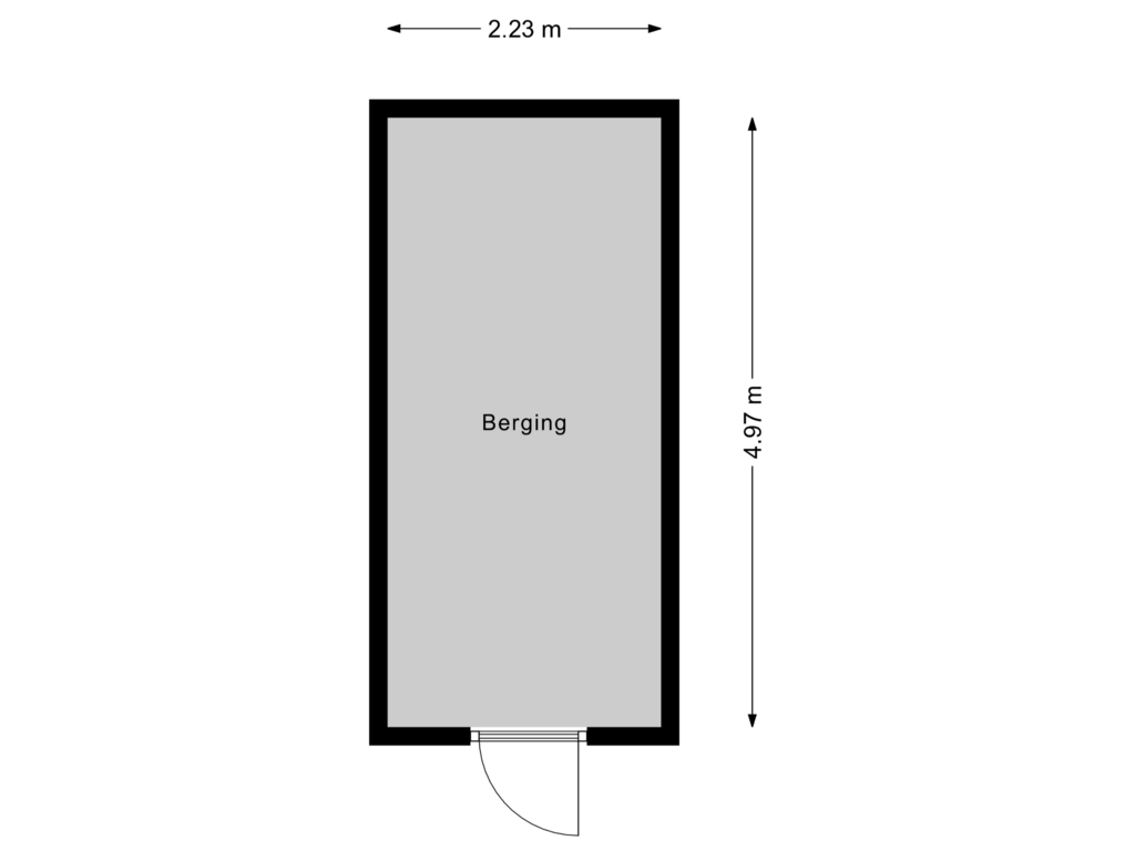 Bekijk plattegrond van Berging van Prins Mauritsplein 30-13