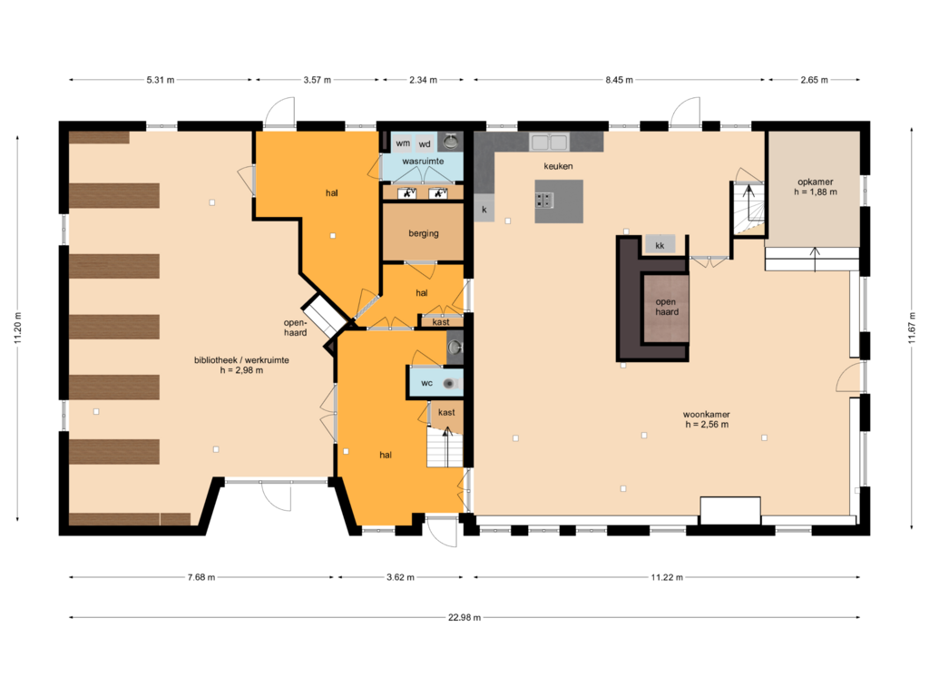 Bekijk plattegrond van Begane grond van Oetelaarsestraat 47