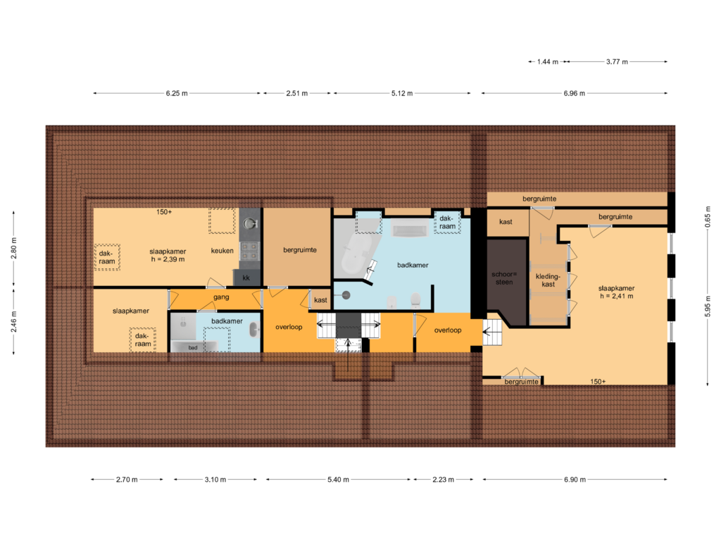 Bekijk plattegrond van Verdieping van Oetelaarsestraat 47