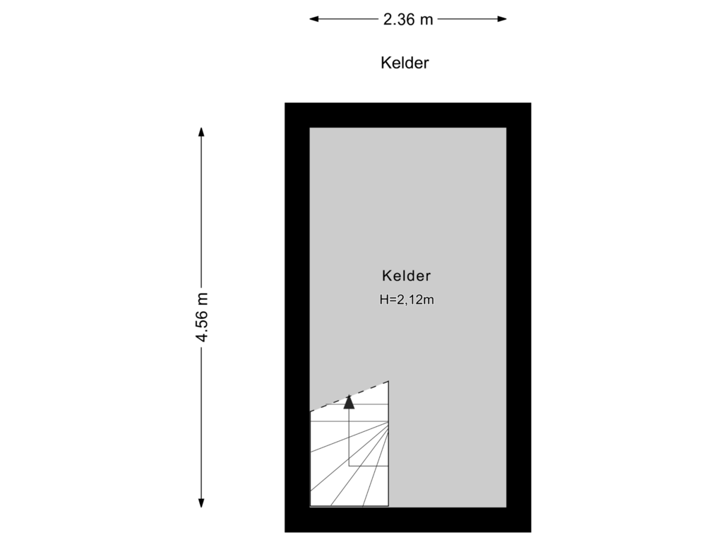 Bekijk plattegrond van Kelder van Lange Vaart 18