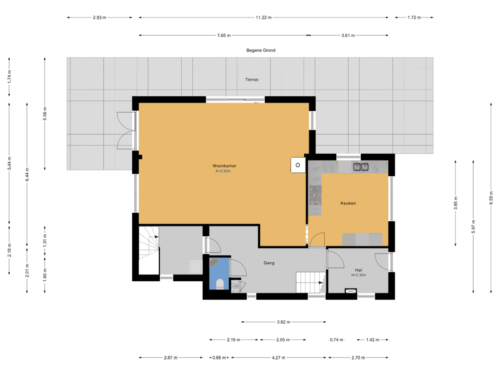 Bekijk plattegrond van Begane Grond van Lange Vaart 18