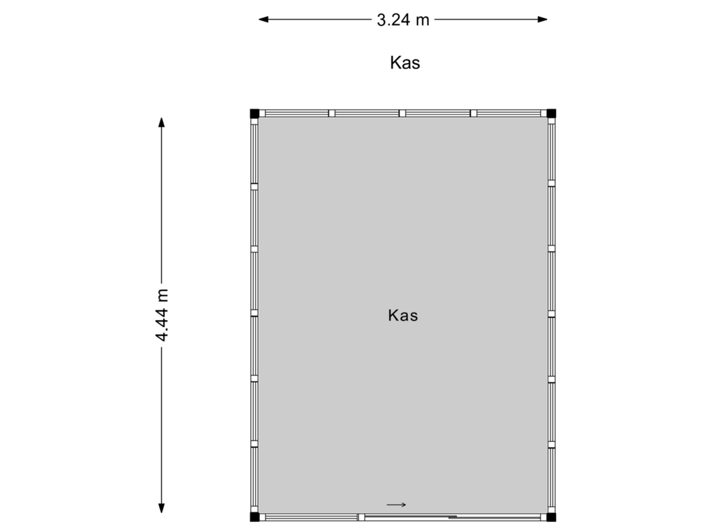 Bekijk plattegrond van Kas van Lange Vaart 18