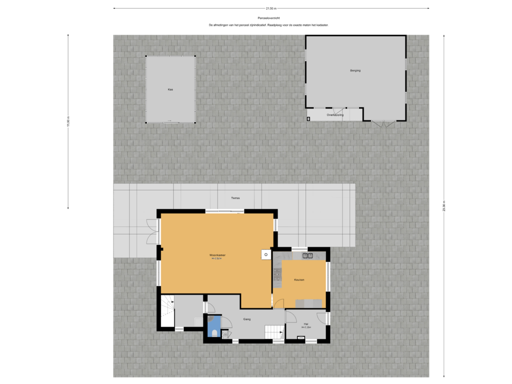 Bekijk plattegrond van Perceeloverzicht van Lange Vaart 18