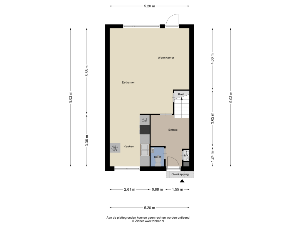 Bekijk plattegrond van Begane grond van Kromoord 4