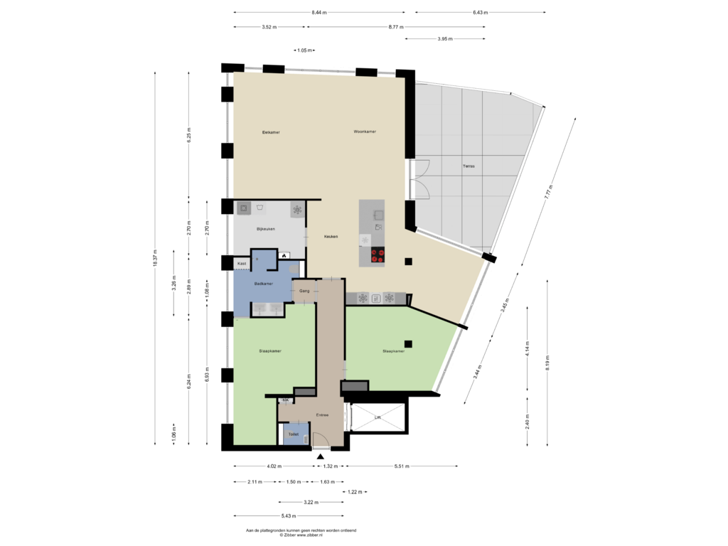 Bekijk plattegrond van Appartement van Wilhelminastraat 8-A