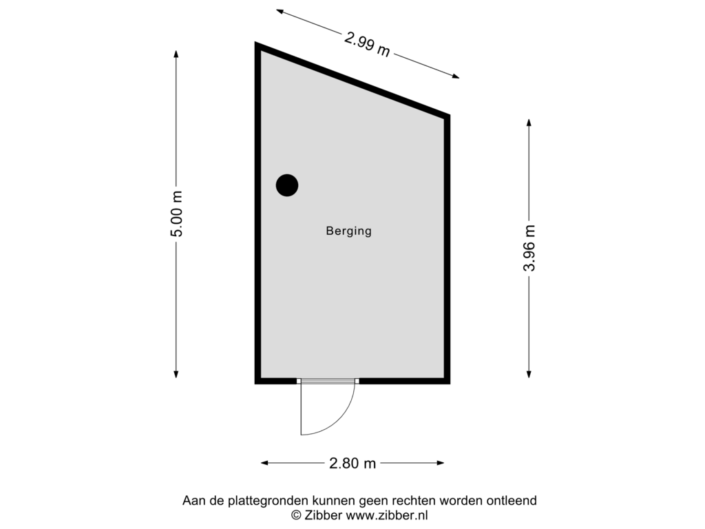 Bekijk plattegrond van Berging van Wilhelminastraat 8-A