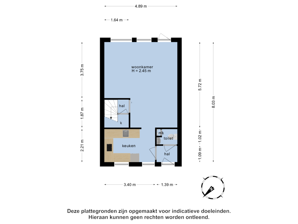 Bekijk plattegrond van Begane grond van Amer 27