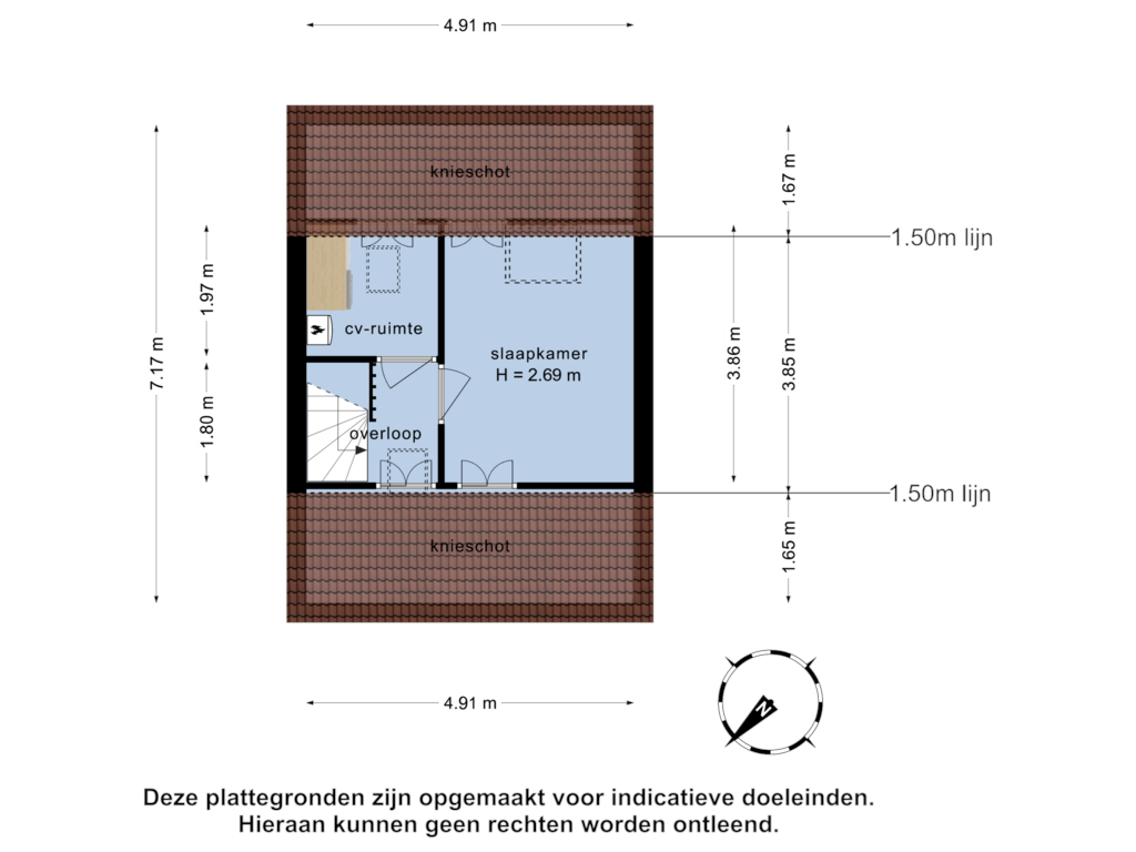 Bekijk plattegrond van 2e verdieping van Amer 27