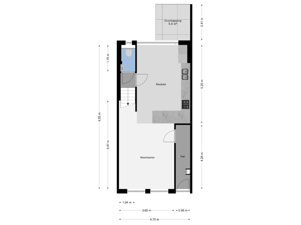 Bekijk plattegrond van Begane Grond van Grazendonkstraat 35