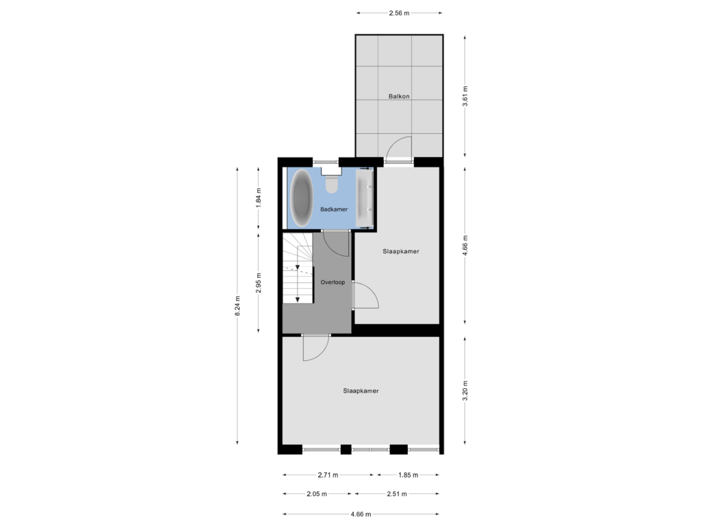 Bekijk plattegrond van 1e Verdieping van Grazendonkstraat 35