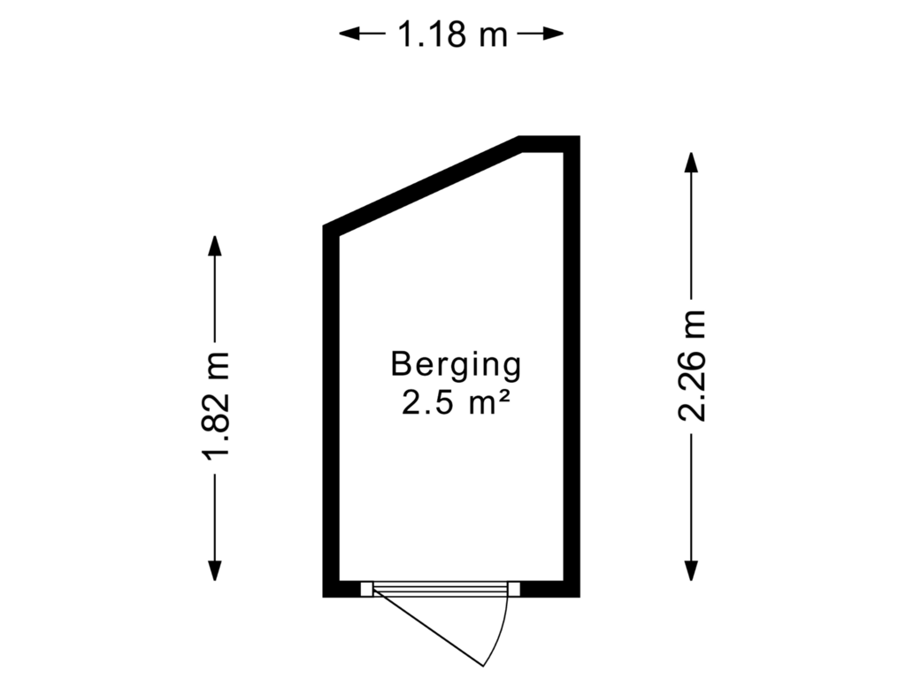 Bekijk plattegrond van Berging van Grazendonkstraat 35