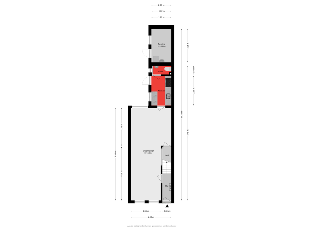 Bekijk plattegrond van Begane grond van Vondelstraat 25