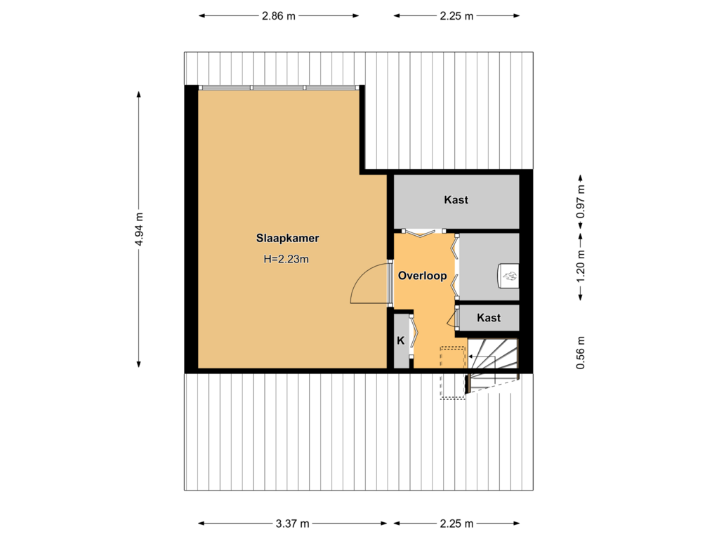 View floorplan of 2e Verdieping of Pampus 15