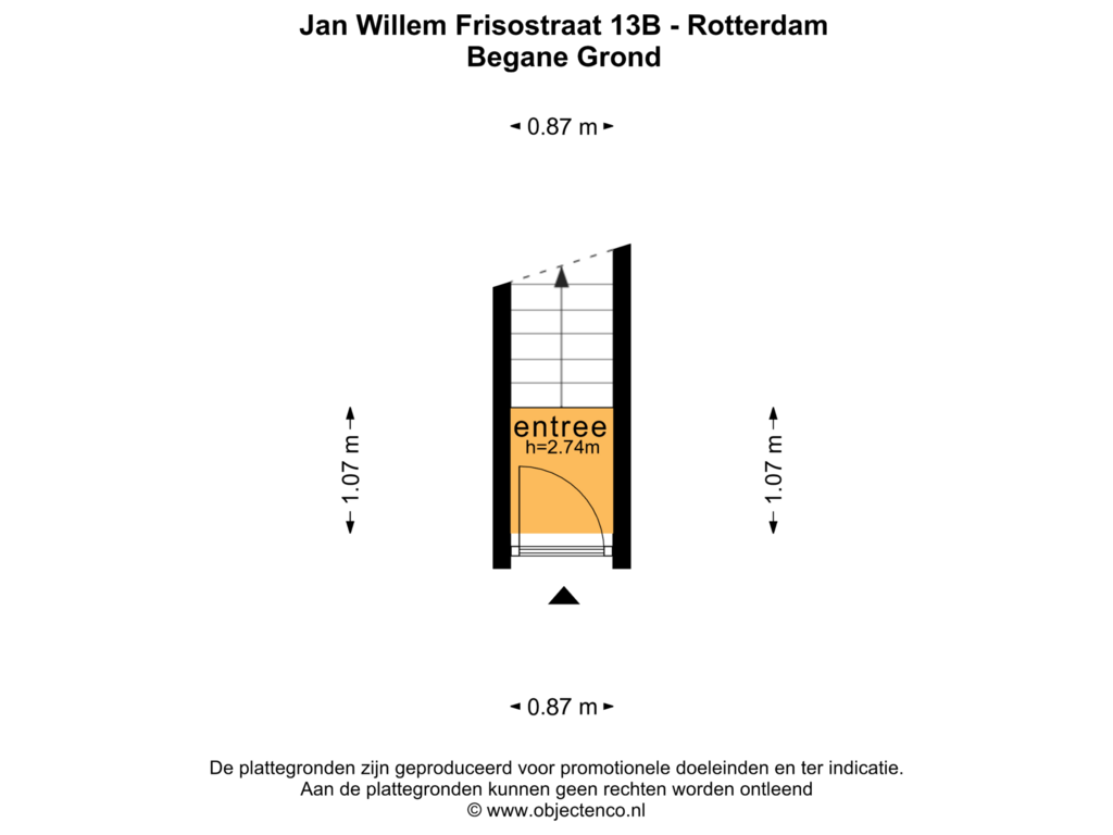 View floorplan of BEGANE GROND of Jan Willem Frisostraat 13-B